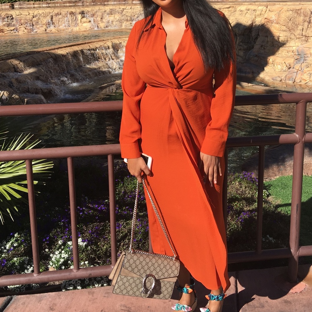 Orange dress from Topshop US size:10